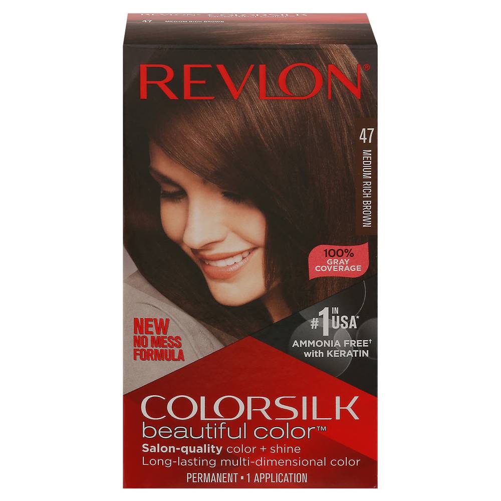 Revlon Colorsilk Beautiful Color, 47 Medium Rich Brown