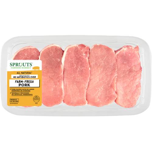 Sprouts Boneless Pork Loin Center Cut Chops (Avg. 1.1lb)