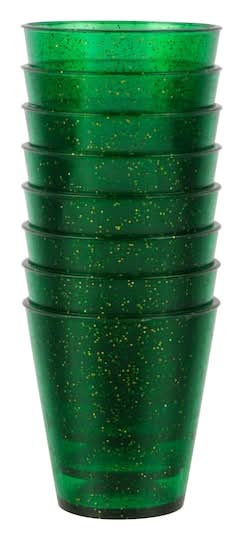 1.8Oz. Green Glitter Shot Glasses, 8Ct. By Celebrate It