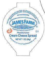 James Farm - Cream Cheese Portion Cups, 1 oz - 100 ct (1X100|1 Unit per Case)