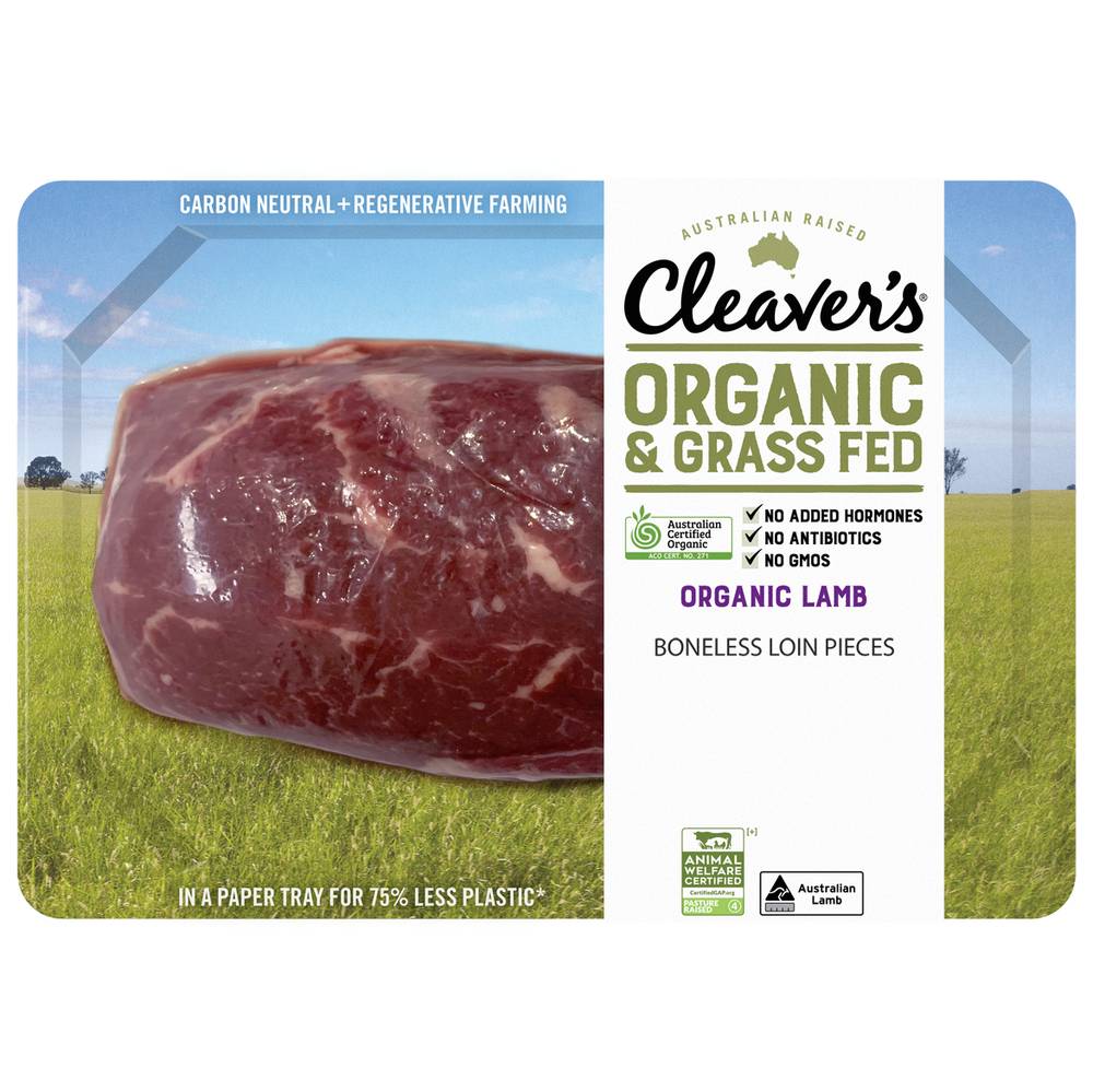 Cleaver's Organic GrassFed Boneless Loin Lamb Delivery Near Me Order