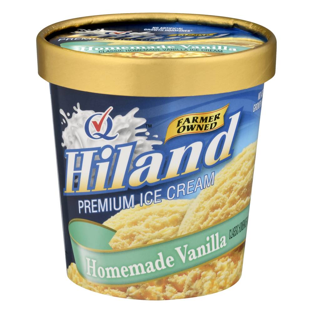 Hiland Premium Homemade Ice Cream, Vanilla (1 pint)