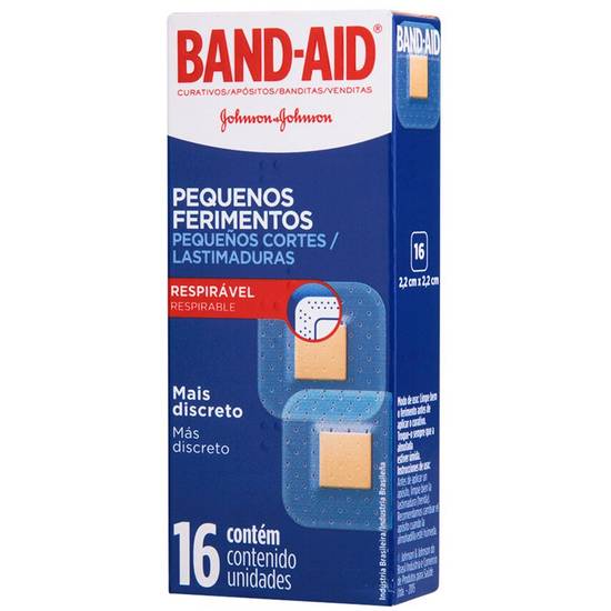 Band-aid curativo pequenos ferimentos (16 unidades)