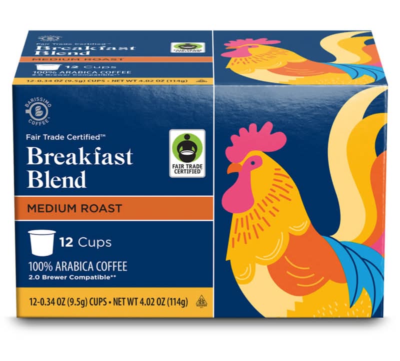Barissimo Breakfast Blend Medium Roast Arabica Coffee Pods (12 x 0.34 oz)