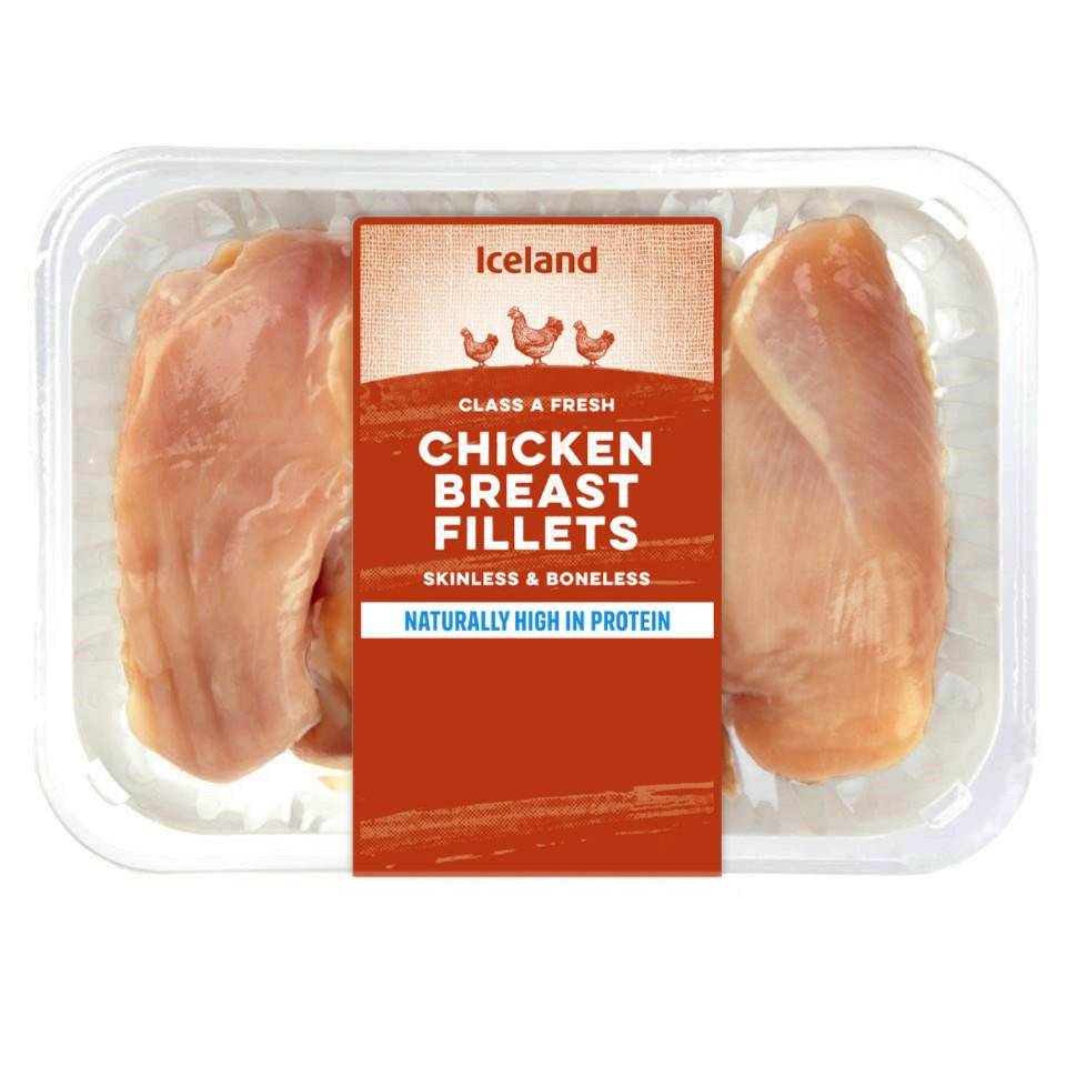 Iceland Class a Fresh Chicken Breast Fillets Skinless & Boneless (450g)