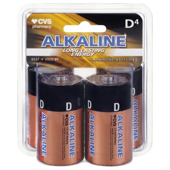 Cvs Pharmacy D Alkaline Batteries (4 ct)
