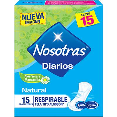 NOSOTRAS Diarios Respirable Tela Algodon 15und