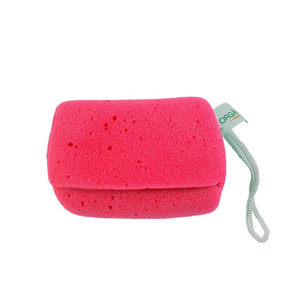 Carrefour esponja porta-sabonete rosa