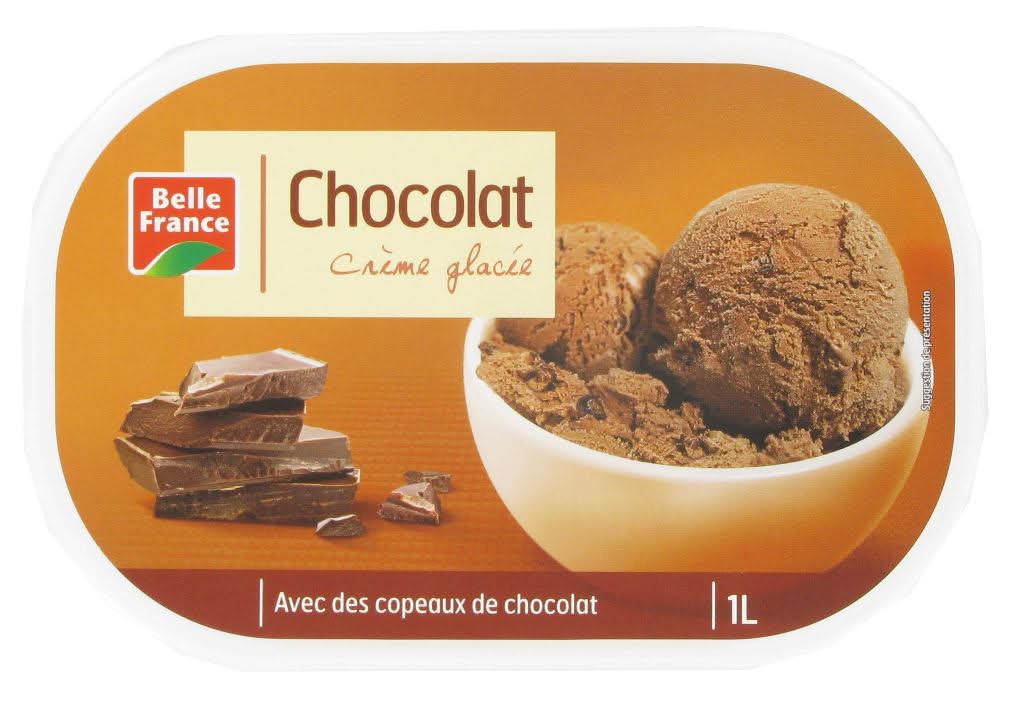 Belle France - Crème glacée chocolat avec des copeaux de chocolat (1L)