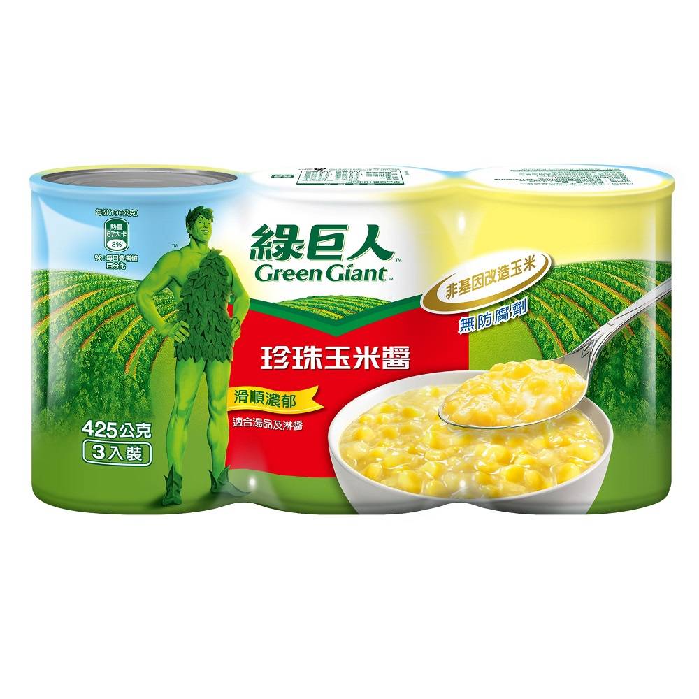 綠巨人珍珠玉米醬(3入組) <425g克 x 3 x 1Can罐>