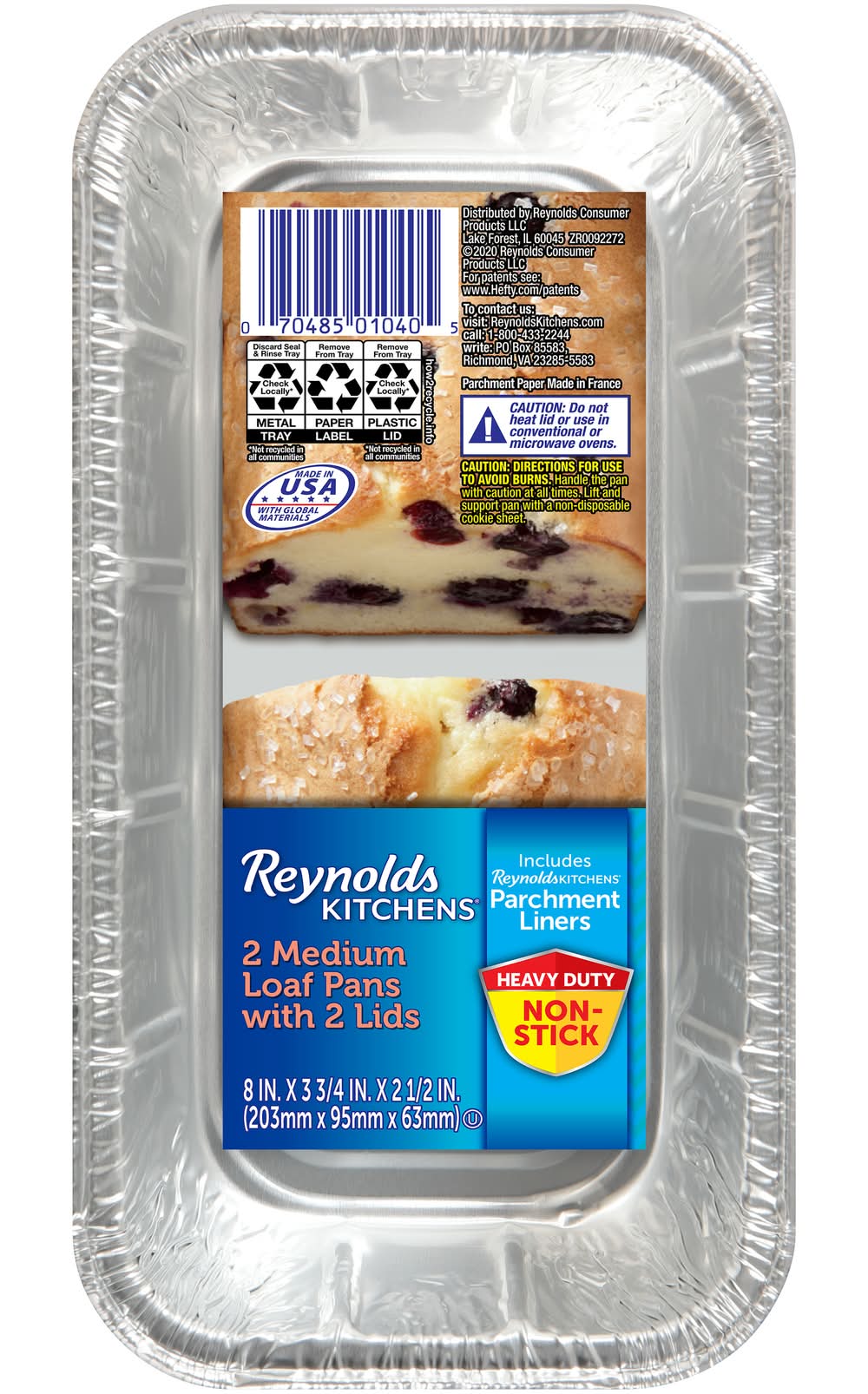 Reynolds Kitchens Medium Loaf Pans With Lids