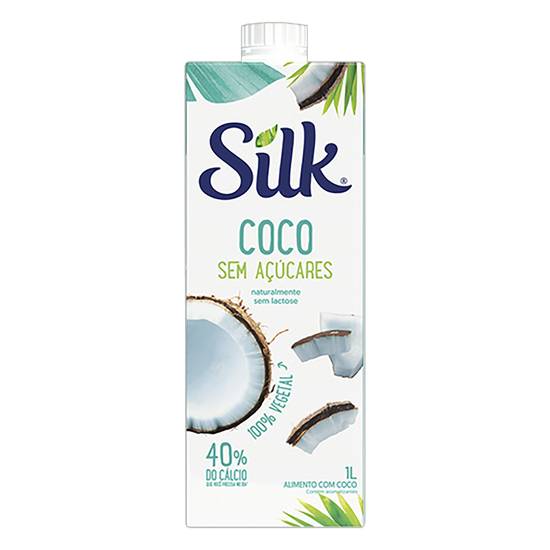Silk bebida vegetal à base de coco sem açúcares (1 l)