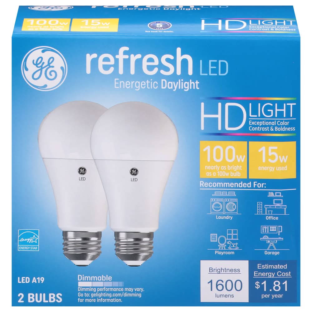 General Electric 100W Refresh Led Daylight Hd Light Bulbs