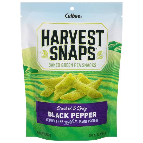 Calbee Harvest Snaps Green Pea Snack Crisps (black pepper)