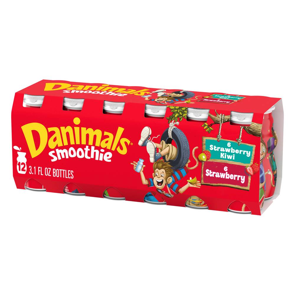 Danimals Yogurt Smoothies (12 ct) (strawberry-kiwi & strawberry)