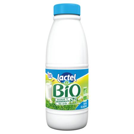 Lait Bio Demi-Ecrémé UHT   LACTEL - La bouteille de 1L