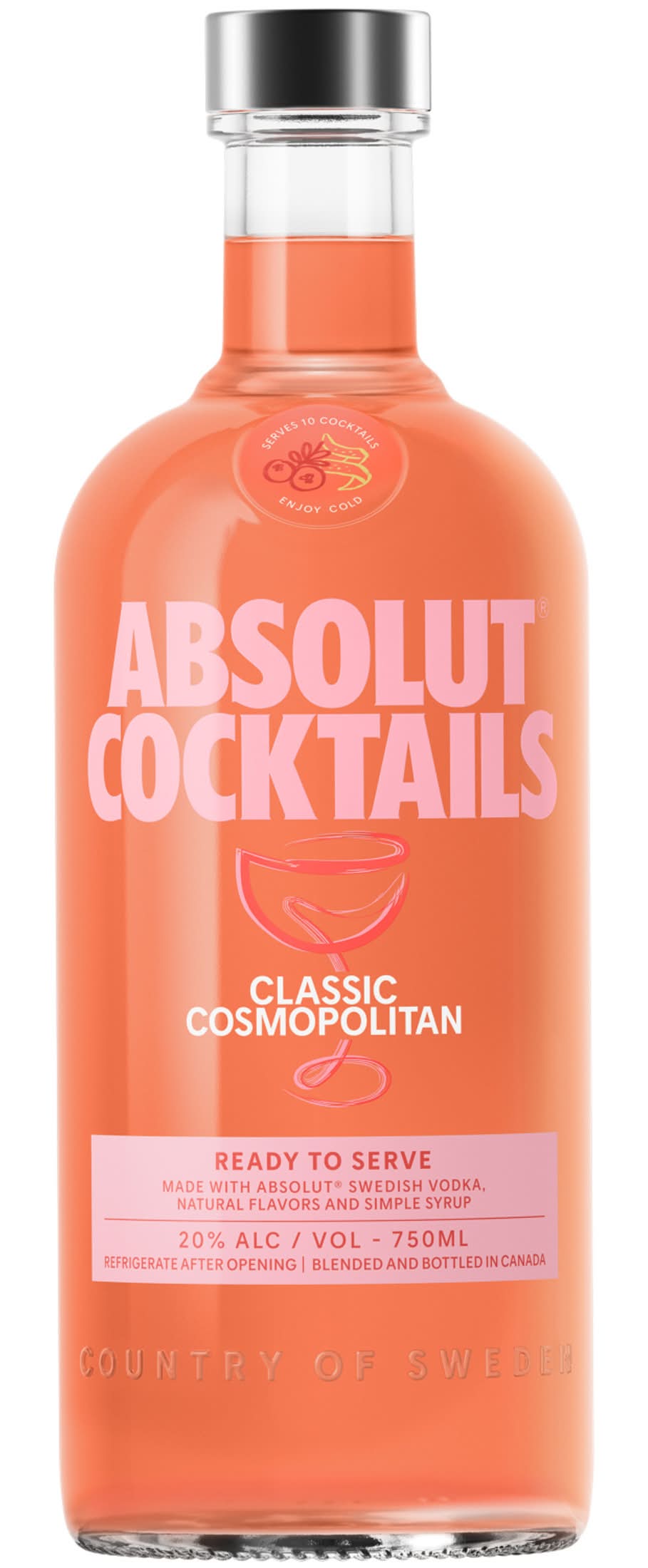 Absolut Classic Cosmopolitan Cocktail (750 ml)