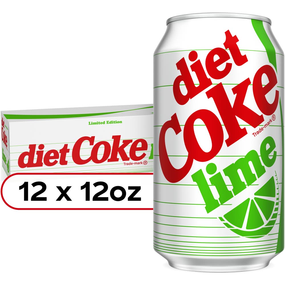 Diet Coke Limited Edition Soda, Lime (12 x 12 fl oz)