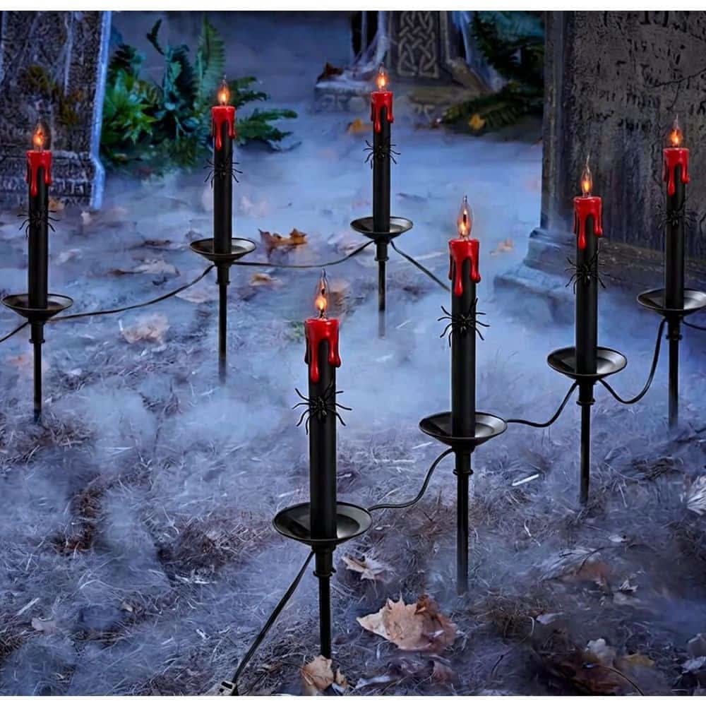 Home Accents Holiday 4-Pack Halloween Classics Flickering Candle Pathway Markers