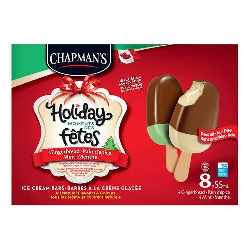 Chapman's Gingerbread Mint Ice Cream Bars (8 x 55 ml)