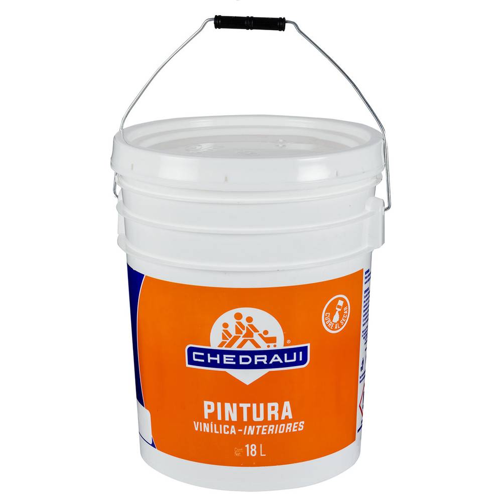 Chedraui pintura vinílica blanca (cubeta 18 l)