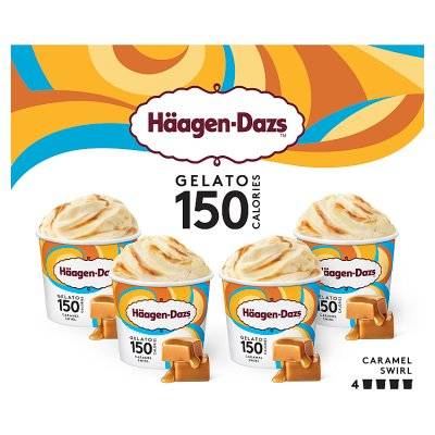 Häagen-Dazs Gelato Caramel Swirl Ice Cream (4 ct)
