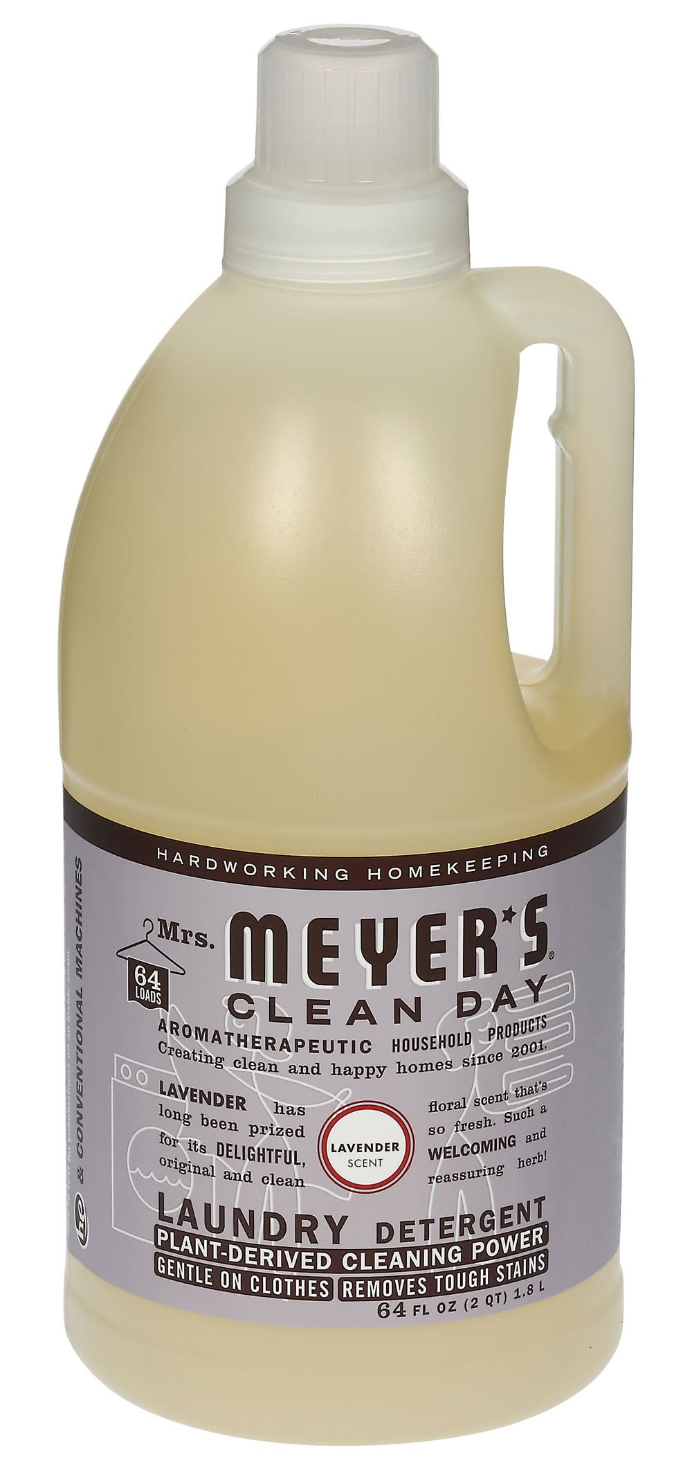 Mrs. Meyer's Scented Clean Day Laundry Detergent, Lavender (64 fl oz)