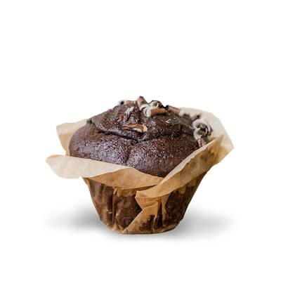 Warme muffin double chocolate