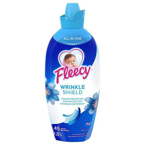 Fleecy assouplisseur de tissus liquide, anti-froissement (1,22 l