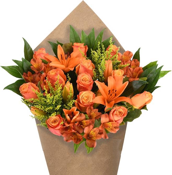 Bloom Haus™ 12 Plus Rose Bouquet - Orange