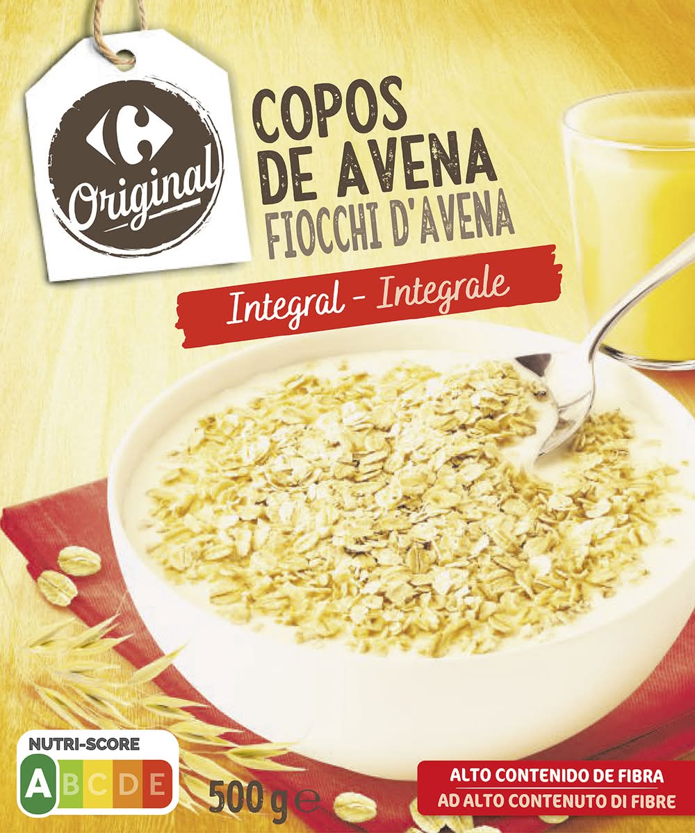 Carrefour Classic' - Flocons d'avoine à grains entiers (500g)