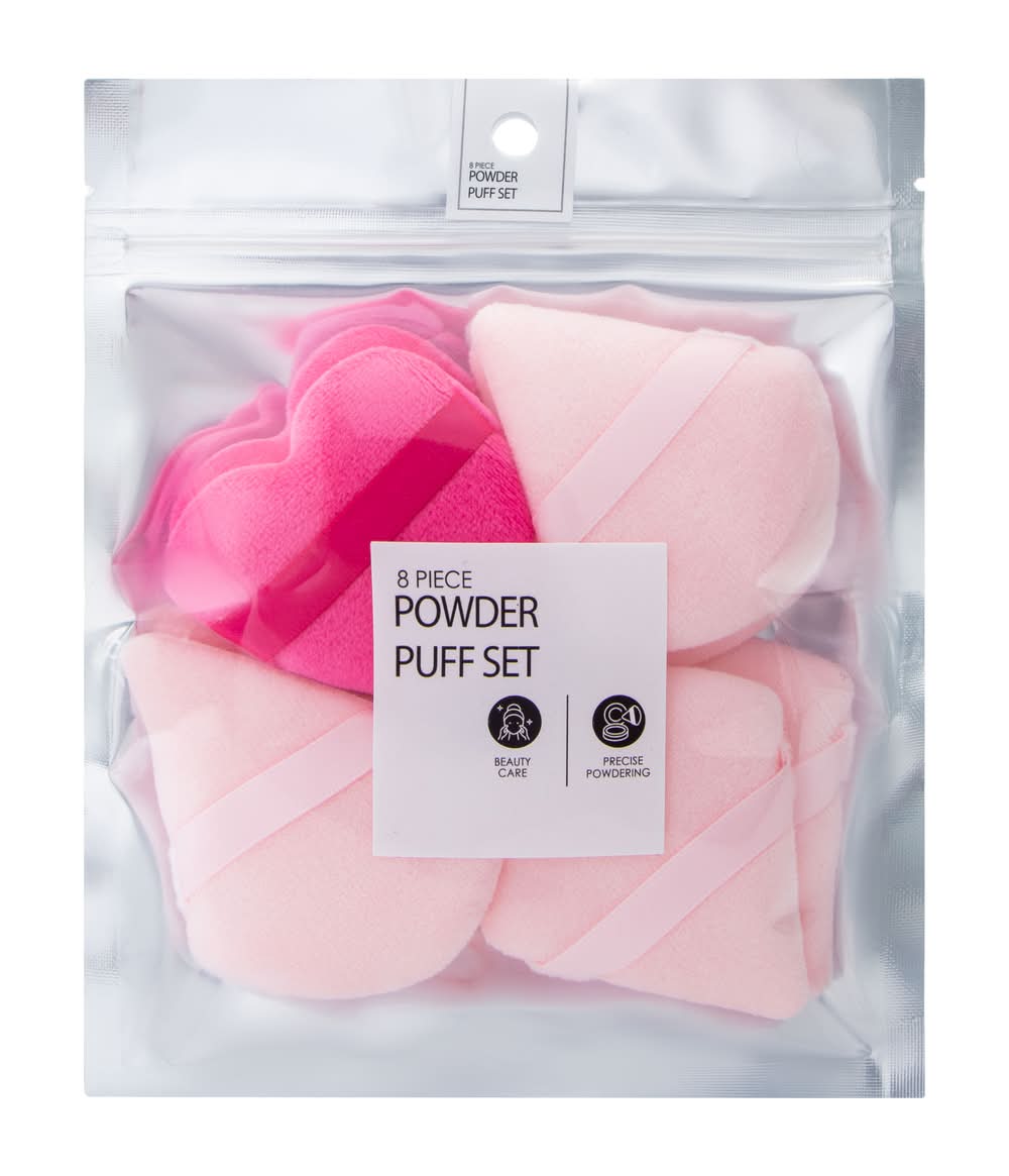Powder Puff Set 8-Piece Pink