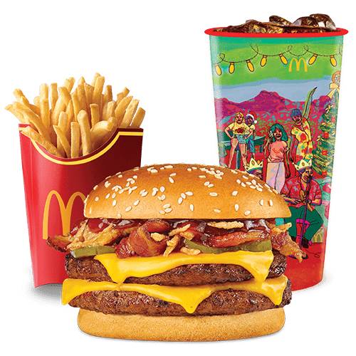 McCombo Grande Double Quarter Pounder Western BBQ