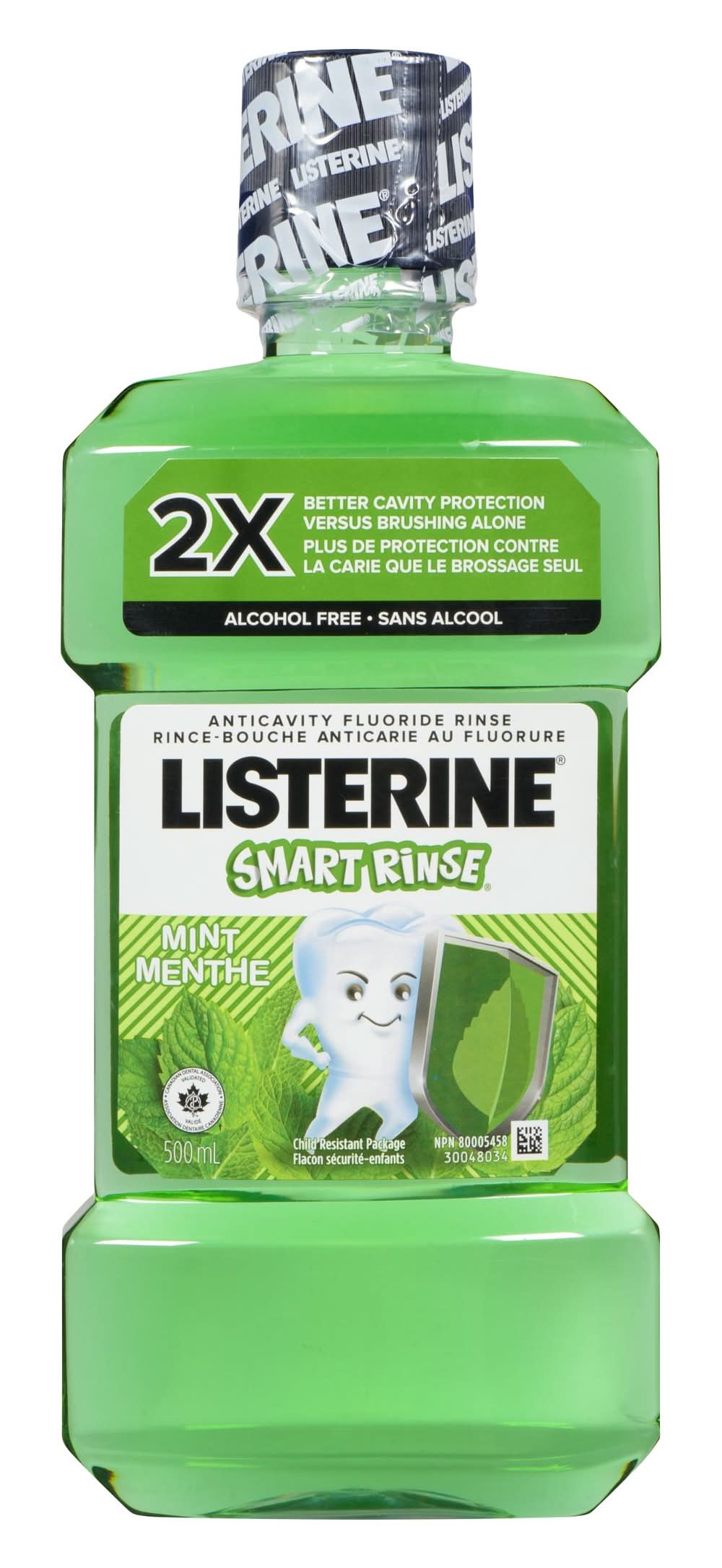 Listerine rince-bouche listerine smart rinse à la menthe (500ml) - smart rinse mint (500 ml)