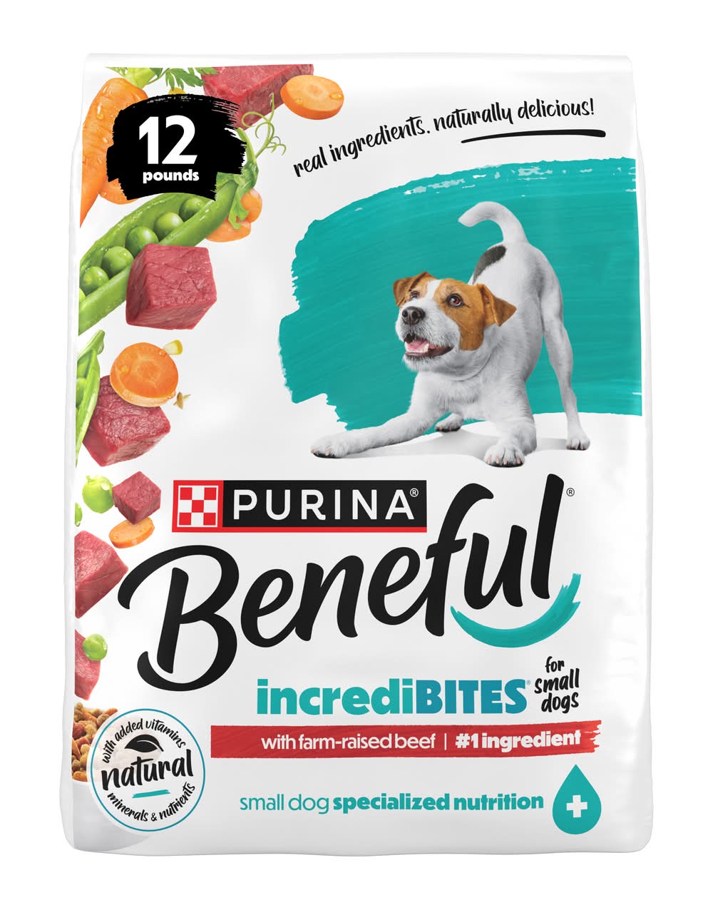 Purina Beneful Incredibites With Farm-Raised Beef Dry Dog Food, Small (12 lbs)