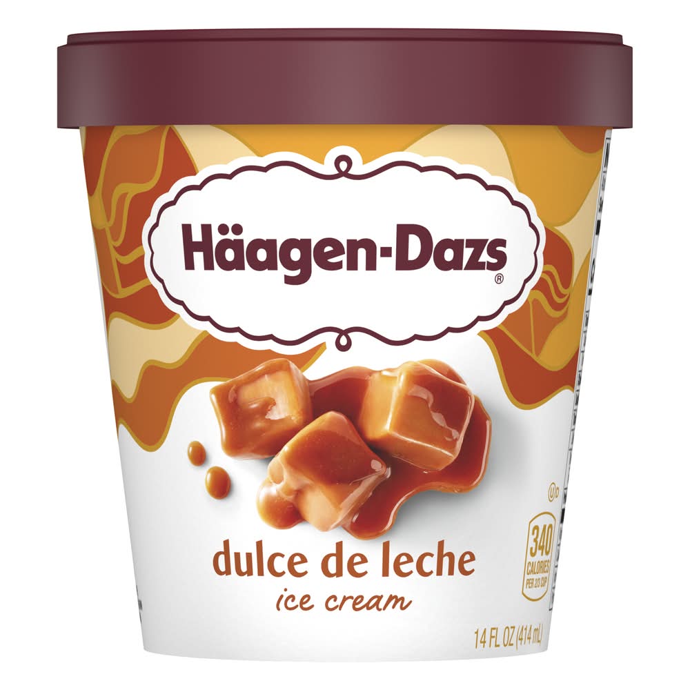 Häagen-Dazs Gluten Free Flavored Ice Cream, Dulce De Leche (14 fl oz)