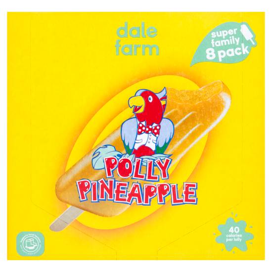Dale Farm 8 Polly Pineapple Flavoured Lollies 440ml