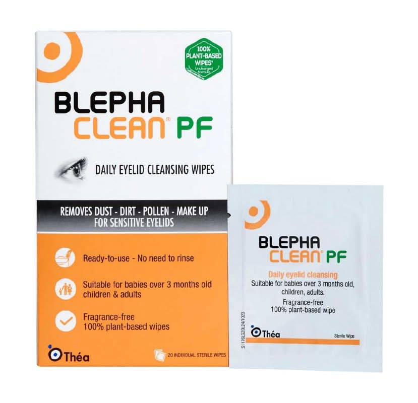 Blephaclean Plastic Free Daily Eyelid Sterile Cleansing Wipes (20 pack)