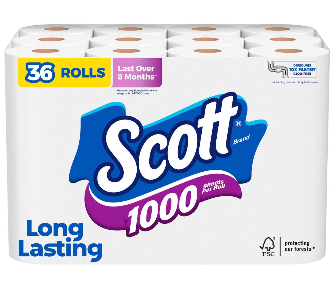 Scott Per Roll Unscented Bathroom Tissue (36 ct)