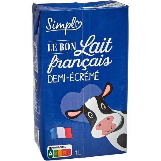 Simpl - Le bon lait français demi écrémé (1 L)