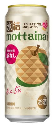 406689：キリン 氷結 mottainai 浜なし 500ML缶 / Kirin, Hyoketsu, Mottainai, Hamanashi Pear Chu-hi, 500ML