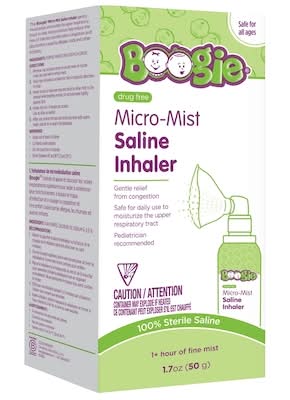 Boogie wipes inhalateur de solution saline en micro-brume pour bébé - baby micro mist saline inhaler