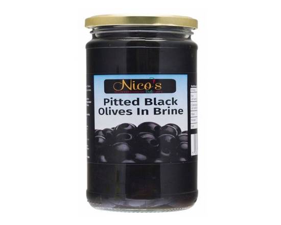NICO'S PITTED BLACK OLIVES IN BRINE