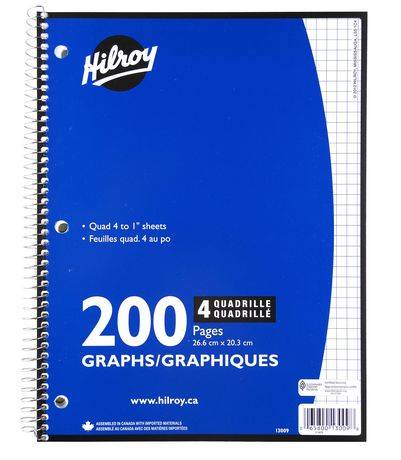 Hilroy Quad 1:4 Notebook (1 unit)