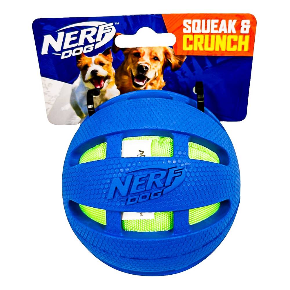 Nerf Checker Crunch Ball Dog Toy