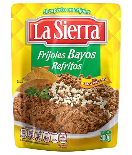 La Sierra · Frijoles bayos refritos sin conservadores (400 g)