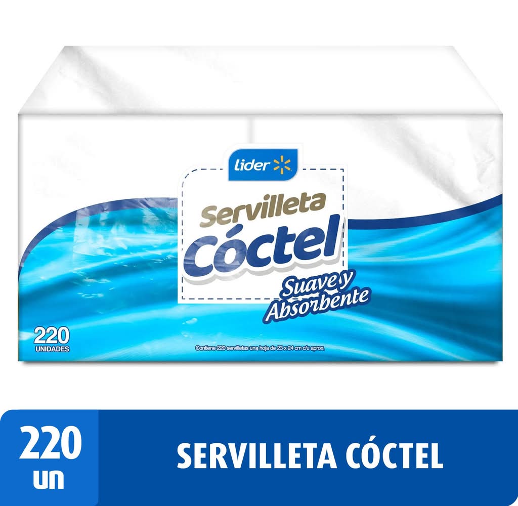 Lider · Servilleta cocktail (150 g)
