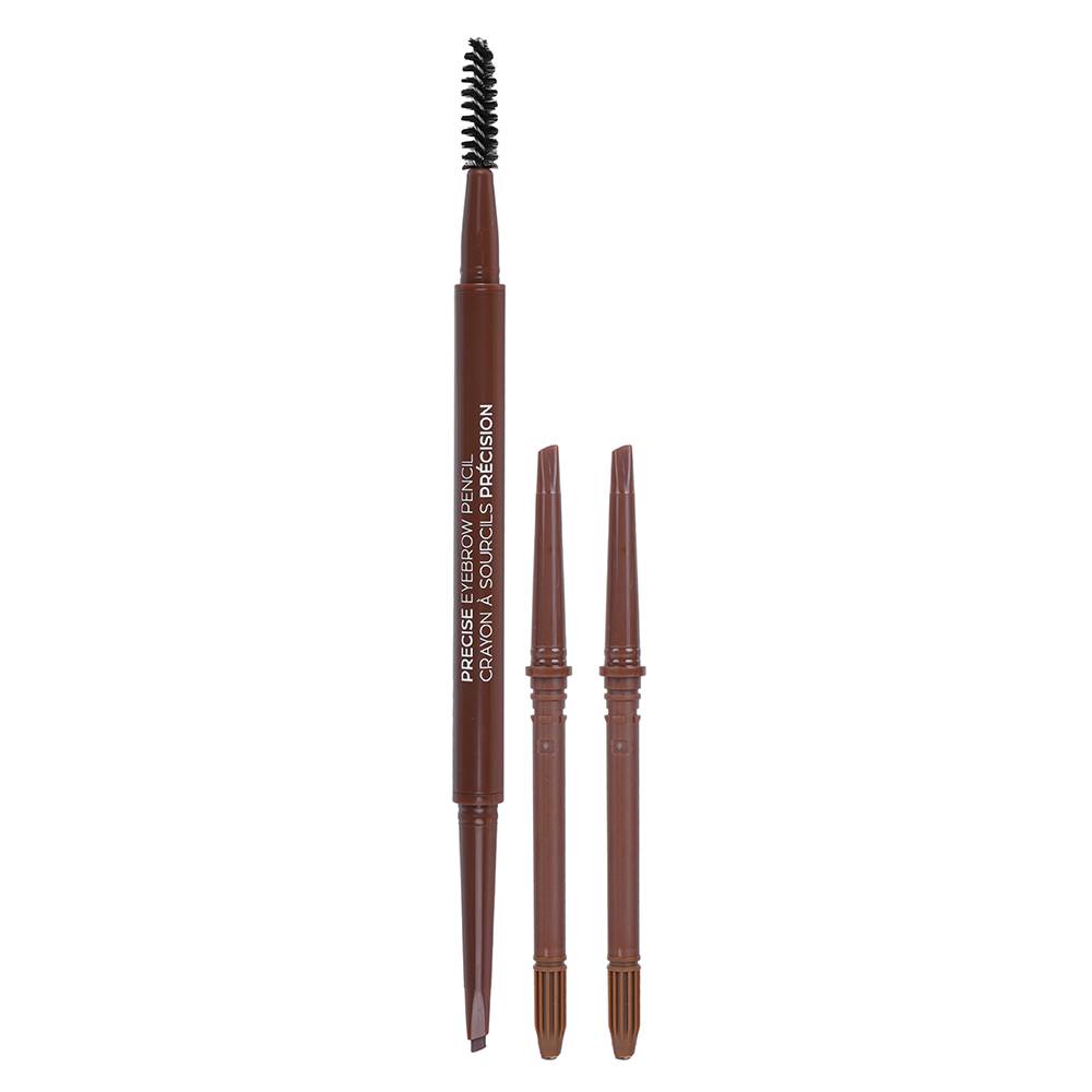 Miniso lápiz delineador con cepillo + 2 repuestos marrón (3 piezas)