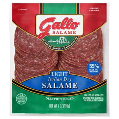 Gallo Salame Deli Thin Sliced Light Italian Dry Salame