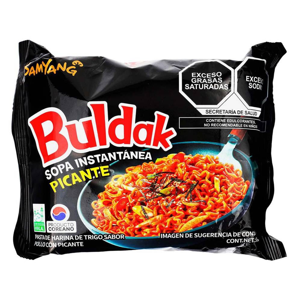 Samyang · Fideos instantáneos tipo ramen coreano, picante (140 g)